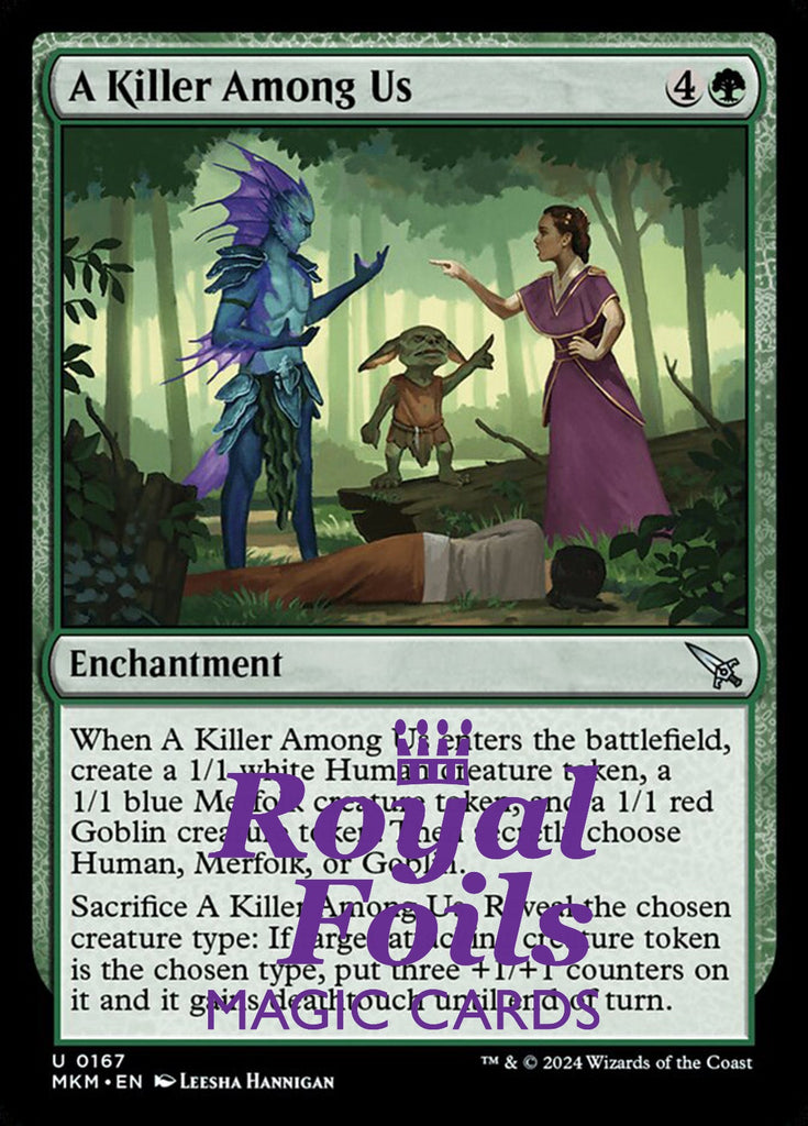 A Killer Among Us 4x FOIL MTG Murders at Karlov Manor MKM Uncommon MINT green A Killer Among Us 4x FOIL MTG Murders at Karlov Manor MKM Uncommon MINT green