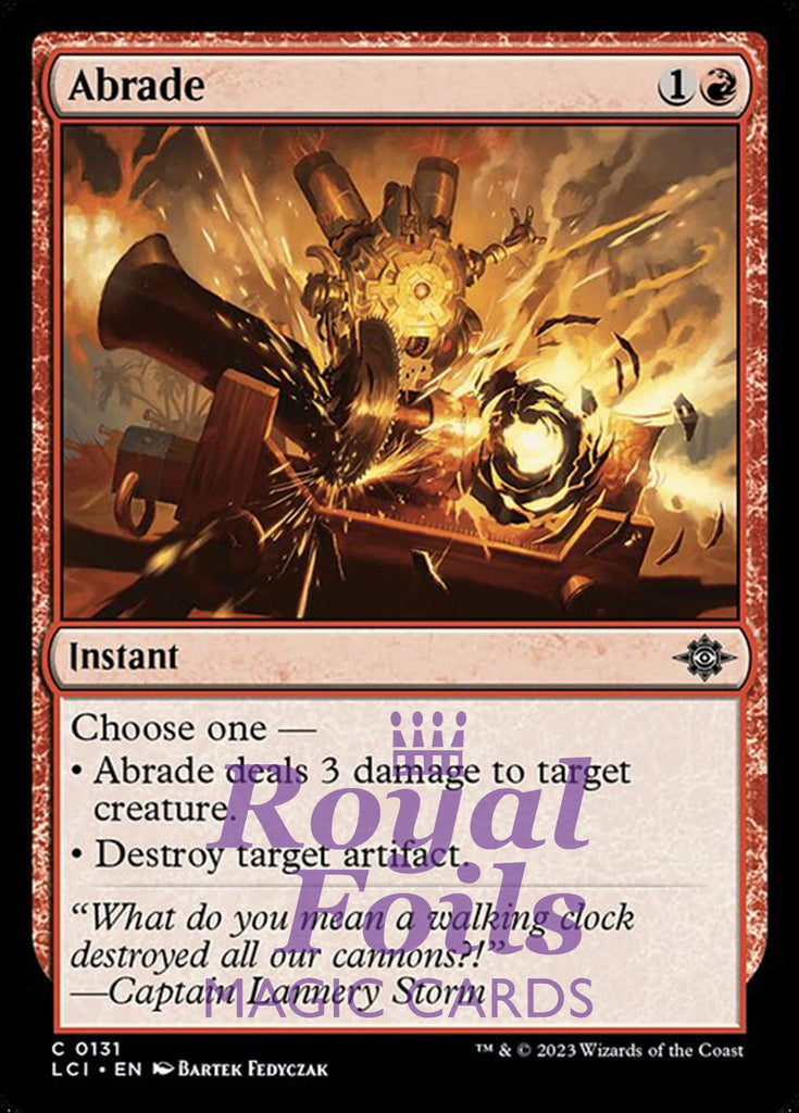 Abrade 4x FOIL Lost Caverns of Ixalan MTG LCI Common MINT red Abrade 4x FOIL Lost Caverns of Ixalan MTG LCI Common MINT red