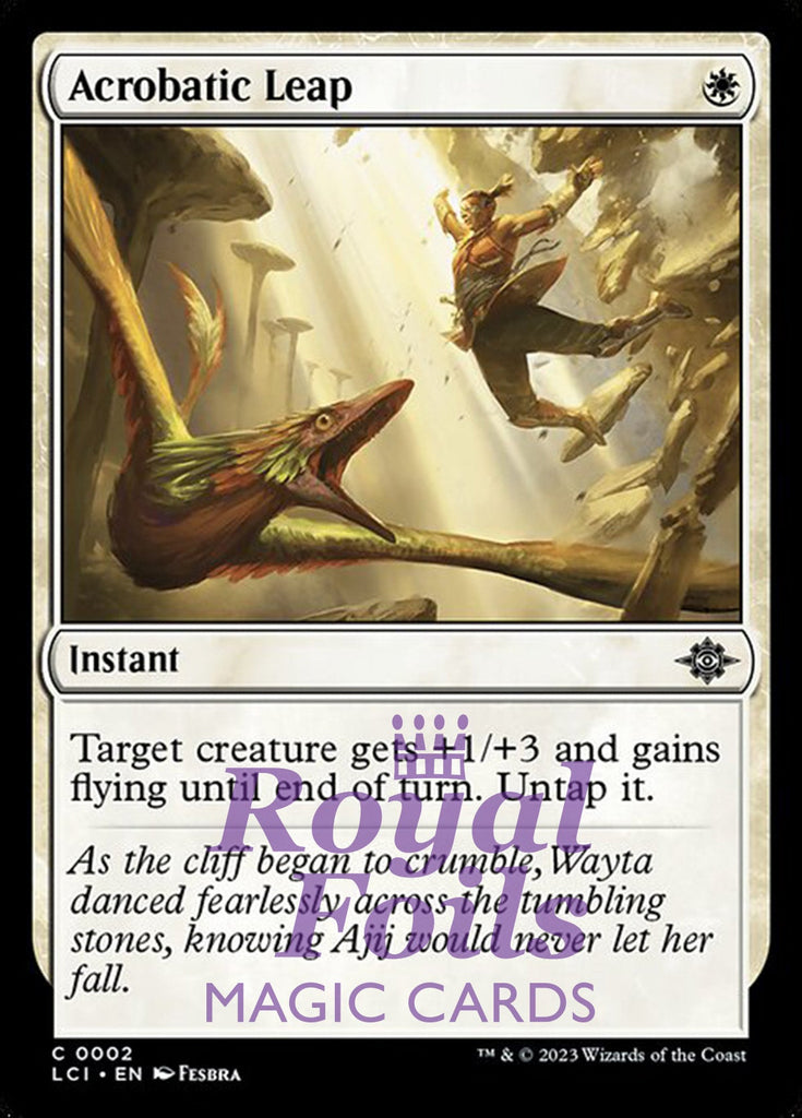 Acrobatic Leap 4x FOIL Lost Caverns of Ixalan MTG LCI Common MINT white Acrobatic Leap 4x FOIL Lost Caverns of Ixalan MTG LCI Common MINT white