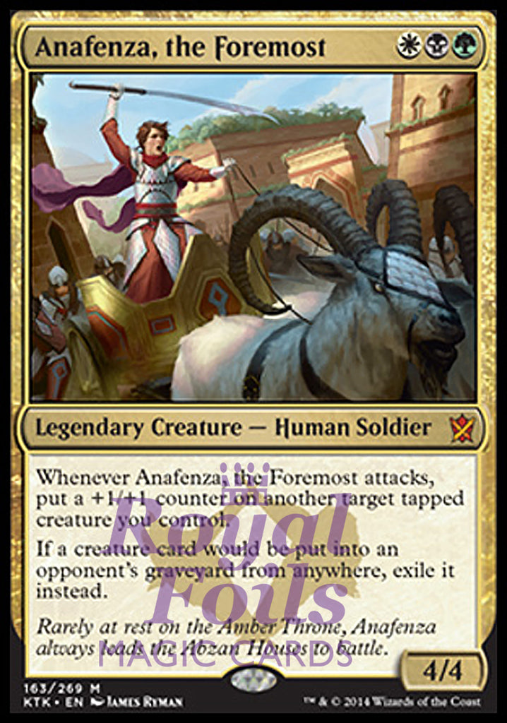 Anafenza the Foremost 1x FOIL KTK MTG Khans of Tarkir Mythic MINT white black green Anafenza the Foremost 1x FOIL KTK MTG Khans of Tarkir Mythic MINT white black green