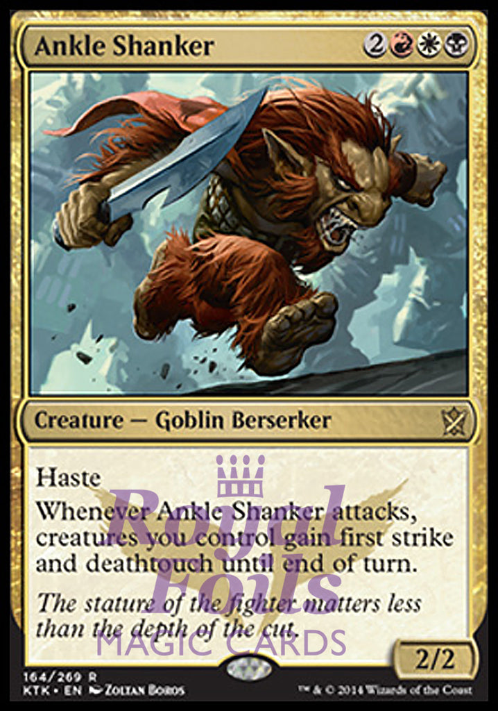 Ankle Shanker 1x FOIL MTG KTK Khans of Tarkir Rare MINT red white black Ankle Shanker 1x FOIL MTG KTK Khans of Tarkir Rare MINT red white black