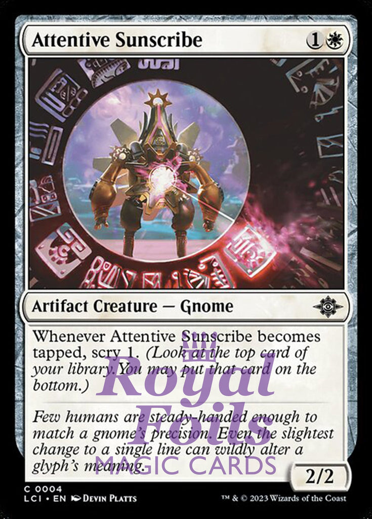 Attentive Sunscribe 4x FOIL Lost Caverns of Ixalan MTG LCI Common MINT white artifact Attentive Sunscribe 4x FOIL Lost Caverns of Ixalan MTG LCI Common MINT white artifact