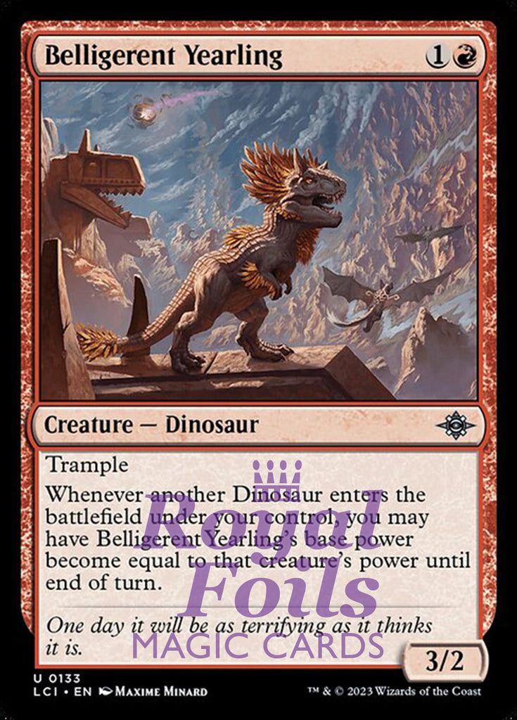 Belligerent Yearling 4x FOIL Lost Caverns of Ixilan MTG LCI Uncommon MINT red Belligerent Yearling 4x FOIL Lost Caverns of Ixilan MTG LCI Uncommon MINT red