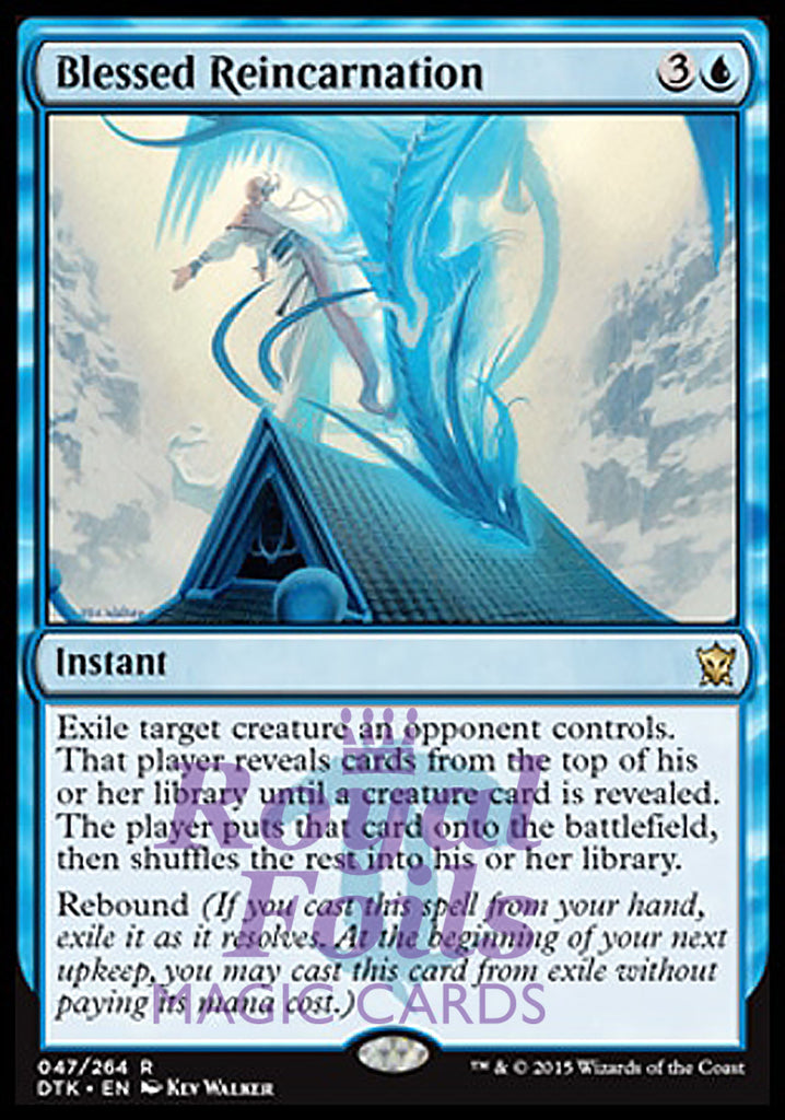 Blessed Reincarnation 2x FOIL DTK MTG Dragons of Tarkir Rare MINT blue Blessed Reincarnation 2x FOIL DTK MTG Dragons of Tarkir Rare MINT blue