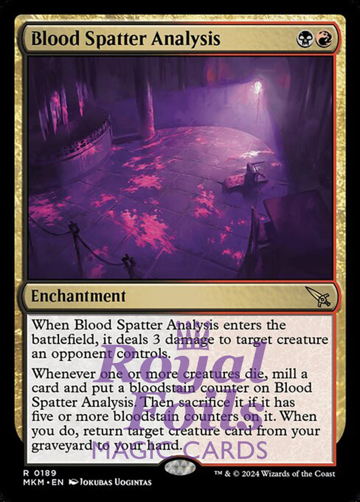 Blood Spatter Analysis 2x FOIL MTG Murders at Karlov Manor MKM Rare MINT black red Blood Spatter Analysis 2x FOIL MTG Murders at Karlov Manor MKM Rare MINT black red