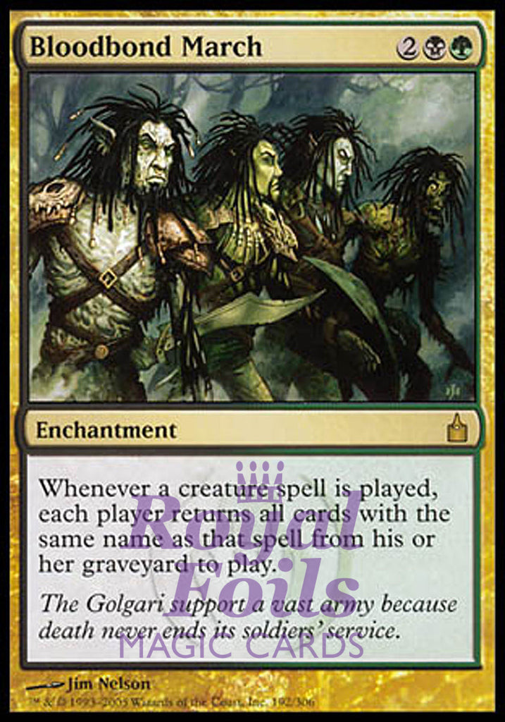 Bloodbond March 1x FOIL RAV MTG Ravnica Rare MINT black green Bloodbond March 1x FOIL RAV MTG Ravnica Rare MINT black green