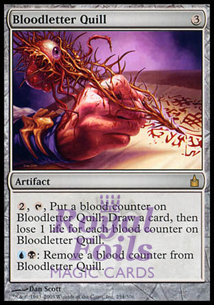 Bloodletter Quill 1x FOIL RAV MTG Ravnica Rare MINT blue black artifact Bloodletter Quill 1x FOIL RAV MTG Ravnica Rare MINT blue black artifact