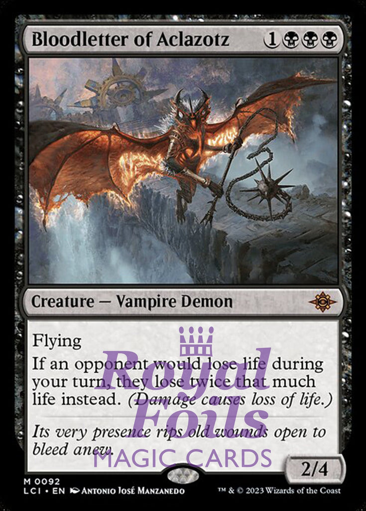 Bloodletter of Aclazotz 1x FOIL MTG LCI Mythic MINT black Bloodletter of Aclazotz 1x FOIL MTG LCI Mythic MINT black