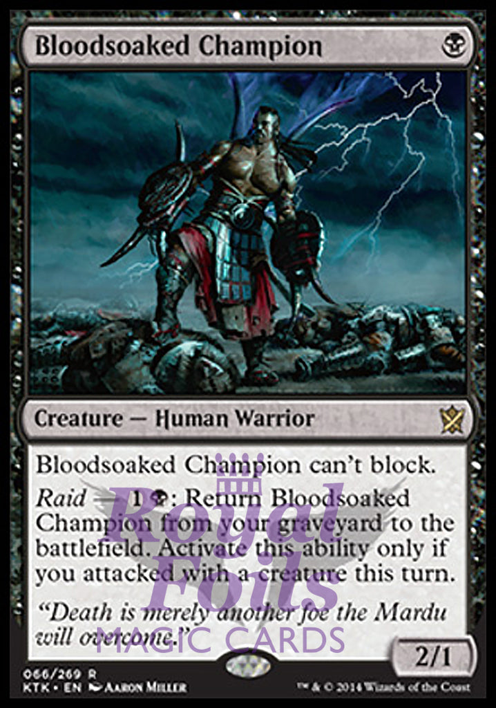 Bloodsoaked Champion 1x FOIL MTG KTK Khans of Tarkir Rare MINT black Bloodsoaked Champion 1x FOIL MTG KTK Khans of Tarkir Rare MINT black