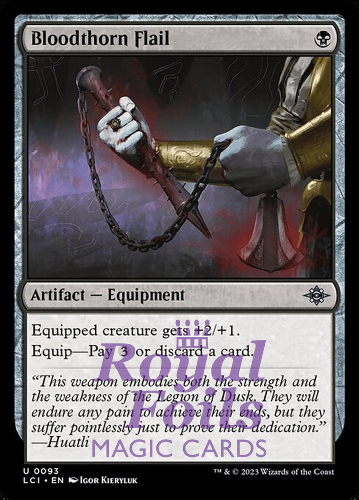 Bloodthorn Flail 4x FOIL Lost Caverns of Ixalan MTG LCI Uncommon MINT black artifact Bloodthorn Flail 4x FOIL Lost Caverns of Ixalan MTG LCI Uncommon MINT black artifact