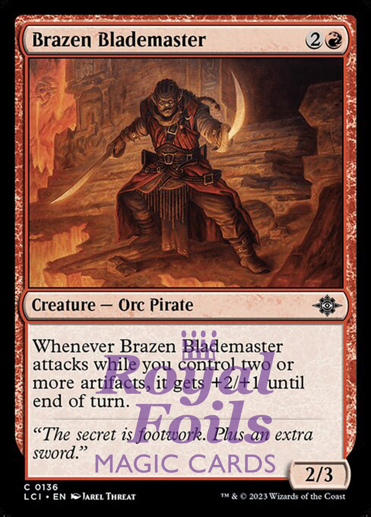 Brazen Blademaster 4x FOIL Lost Caverns of Ixalan MTG LCI Common MINT red Brazen Blademaster 4x FOIL Lost Caverns of Ixalan MTG LCI Common MINT red