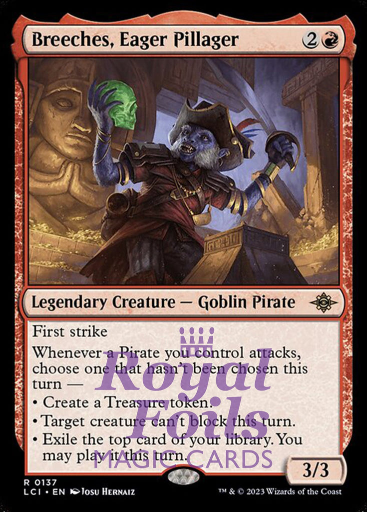 Breeches, Eager Pillager 1x FOIL Lost Caverns of Ixalan MTG LCI Rare MINT red Breeches, Eager Pillager 1x FOIL Lost Caverns of Ixalan MTG LCI Rare MINT red