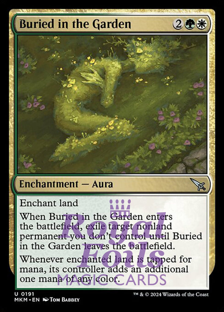 Buried in the Garden 4x FOIL MTG Murders at Karlov Manor MKM Uncommon MINT green white Buried in the Garden 4x FOIL MTG Murders at Karlov Manor MKM Uncommon MINT green white