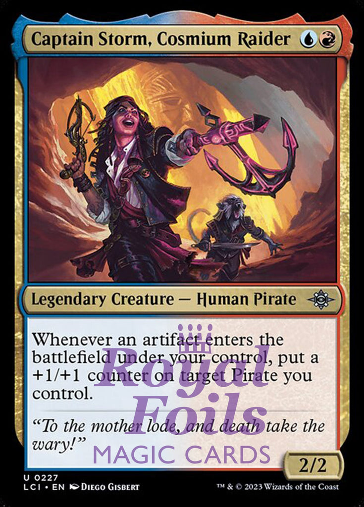 Captain Storm, Cosmium Raider 4x FOIL Lost Caverns of Ixalan MTG LCI Uncommon MINT blue red Captain Storm, Cosmium Raider 4x FOIL Lost Caverns of Ixalan MTG LCI Uncommon MINT blue red