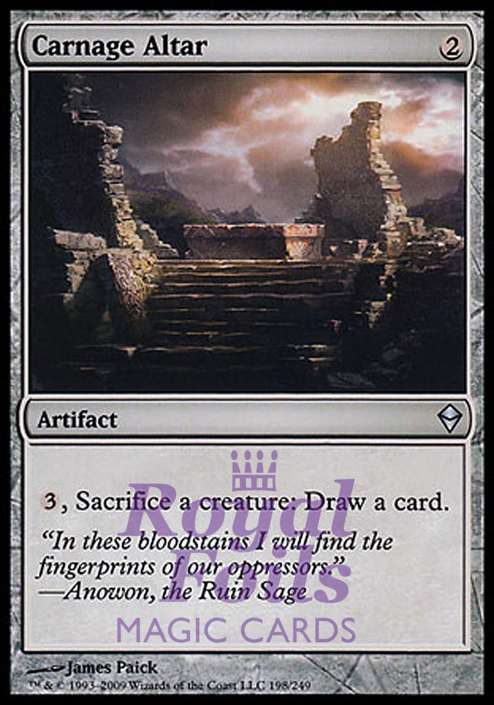 Carnage Altar 3x FOIL ZEN MTG Zendikar Uncommon MINT artifact Carnage Altar 3x FOIL ZEN MTG Zendikar Uncommon MINT artifact