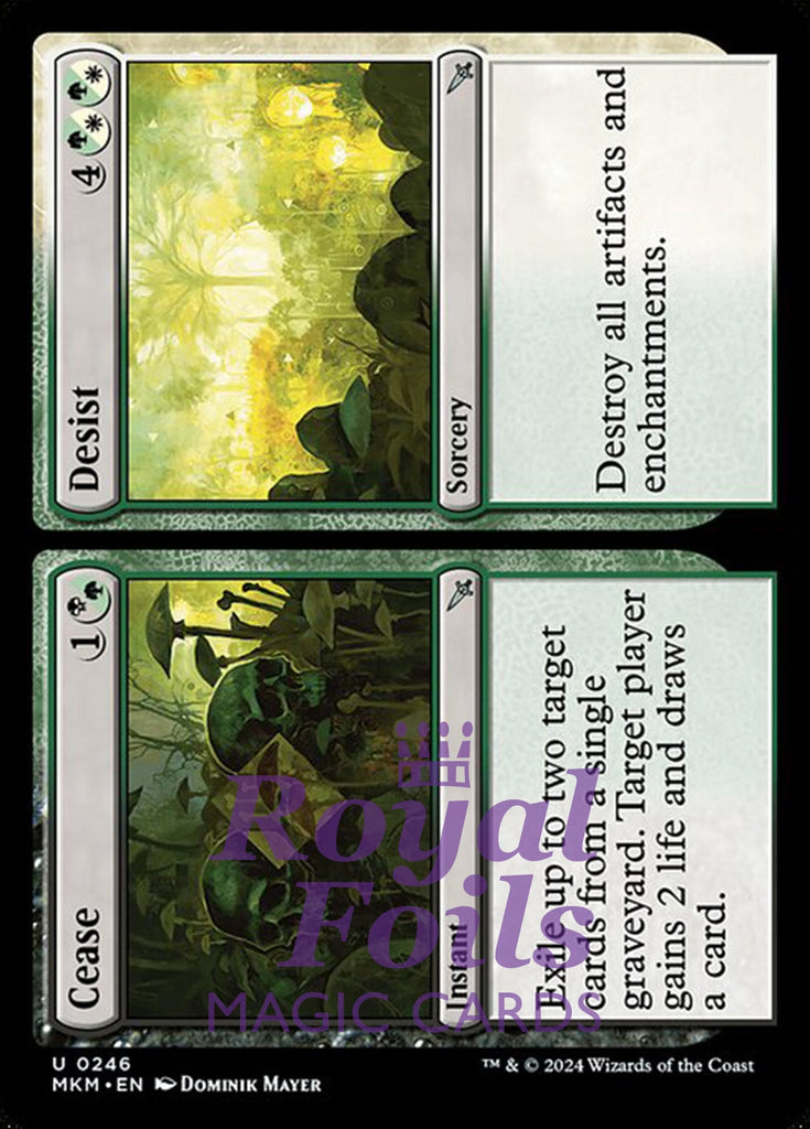Cease // Desist 4x FOIL MTG Murders at Karlov Manor MKM Uncommon MINT black green white Cease // Desist 4x FOIL MTG Murders at Karlov Manor MKM Uncommon MINT black green white