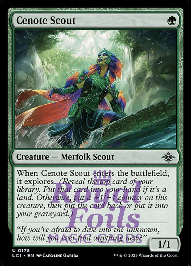 Cenote Scout 4x FOIL Lost Caverns of Ixalan MTG LCI Uncommon MINT green Cenote Scout 4x FOIL Lost Caverns of Ixalan MTG LCI Uncommon MINT green