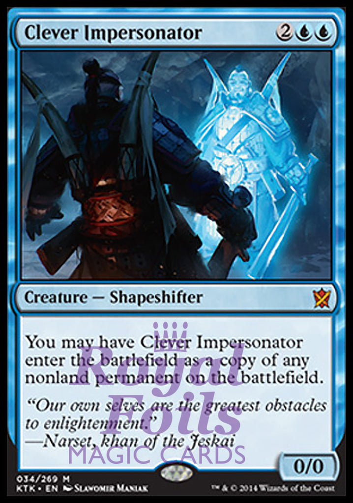 Clever Impersonator 1x FOIL KTK MTG Khans of Tarkir Mythic MINT blue Clever Impersonator 1x FOIL KTK MTG Khans of Tarkir Mythic MINT blue
