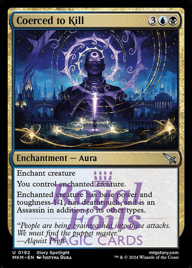 Coerced to Kill 4x FOIL MTG Murders at Karlov Manor MKM Uncommon MINT black Coerced to Kill 4x FOIL MTG Murders at Karlov Manor MKM Uncommon MINT black