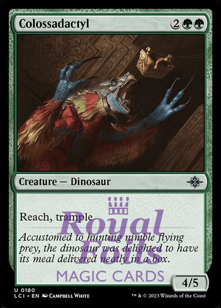 Colossadactyl 4x FOIL Lost Caverns of Ixalan MTG LCI Uncommon MINT green Colossadactyl 4x FOIL Lost Caverns of Ixalan MTG LCI Uncommon MINT green