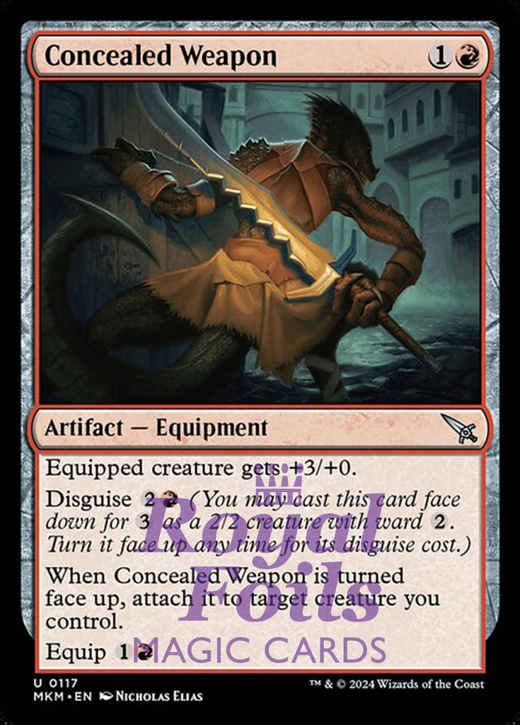 Concealed Weapon 4x FOIL MTG Murders at Karlov Manor MKM Uncommon MINT red artifact Concealed Weapon 4x FOIL MTG Murders at Karlov Manor MKM Uncommon MINT red artifact