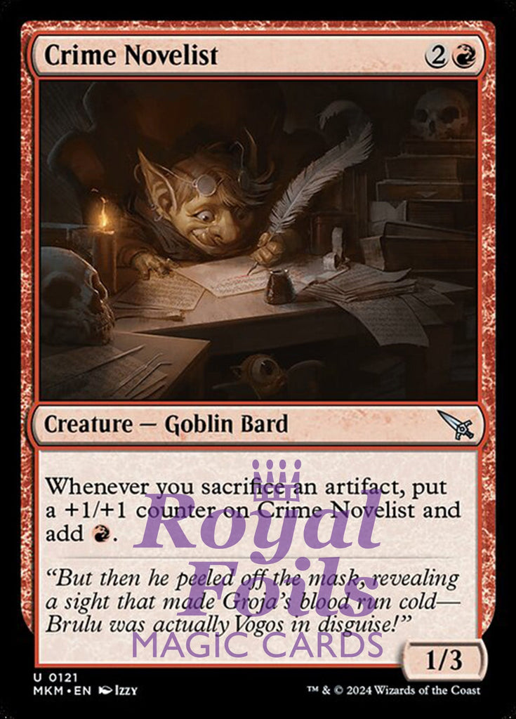 Crime Novelist 2x FOIL MTG Murders at Karlov Manor MKM Uncommon MINT red Crime Novelist 2x FOIL MTG Murders at Karlov Manor MKM Uncommon MINT red