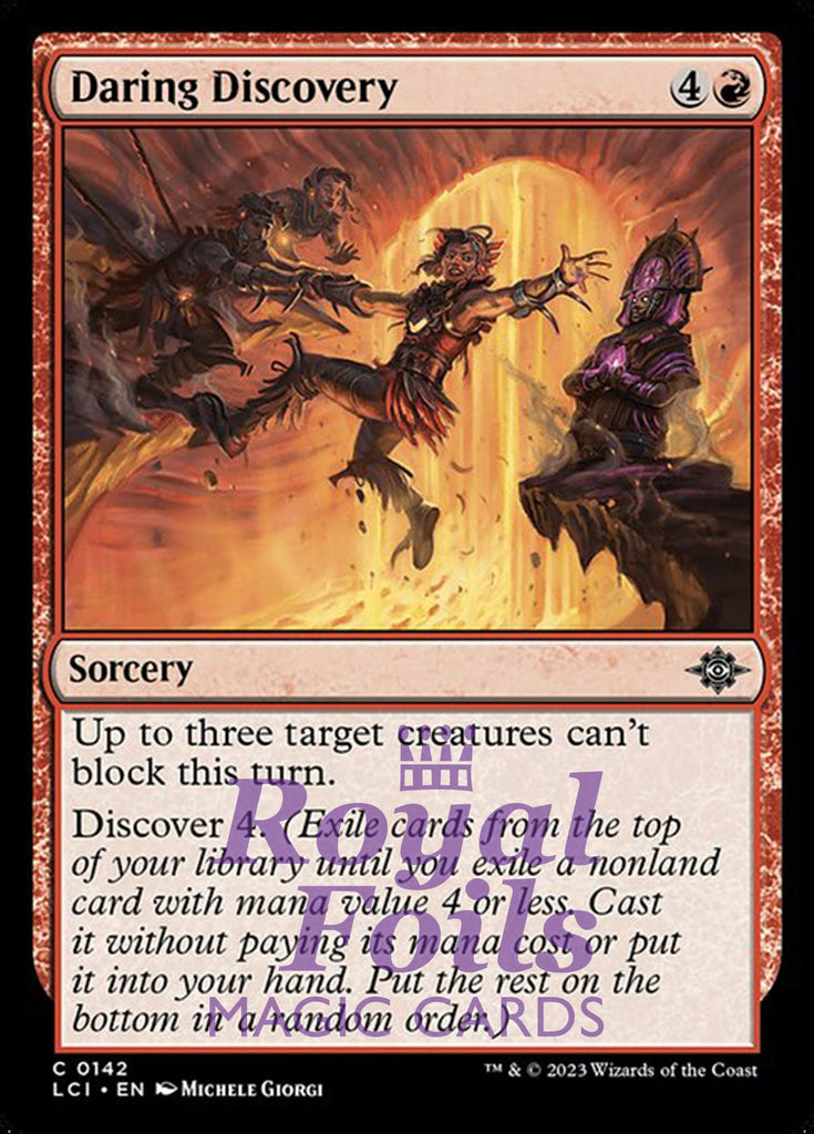 Daring Discovery 4x FOIL Lost Caverns of Ixalan MTG LCI Common MINT red Daring Discovery 4x FOIL Lost Caverns of Ixalan MTG LCI Common MINT red