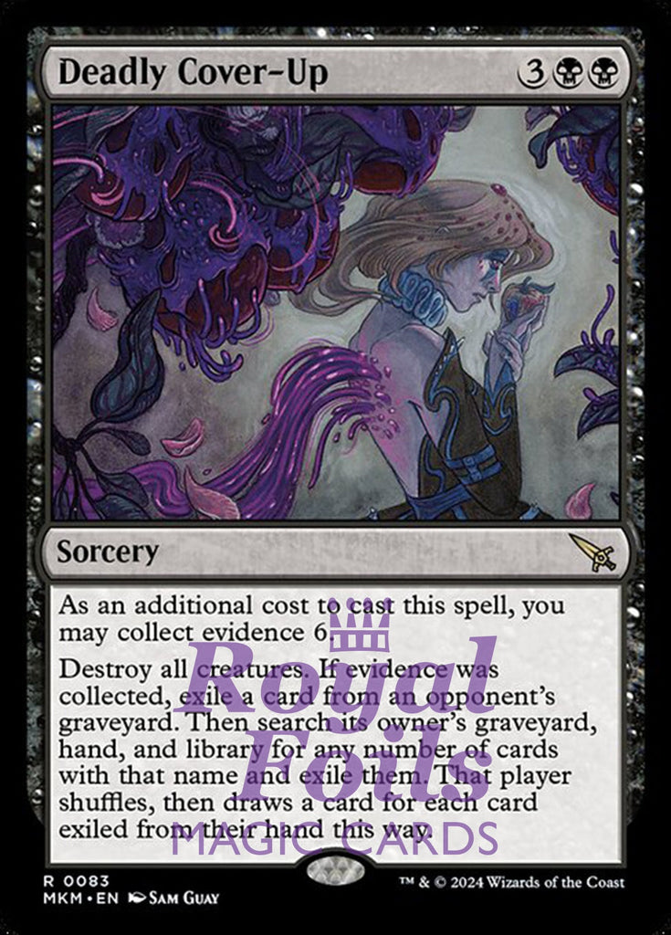 Deadly Cover-Up 2x FOIL MTG Murders at Karlov Manor MKM Rare MINT black Deadly Cover-Up 2x FOIL MTG Murders at Karlov Manor MKM Rare MINT black