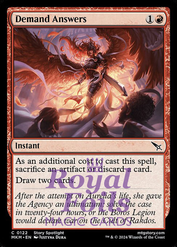 Demand Answers 4x FOIL MTG Murders at Karlov Manor MKM Common MINT red Demand Answers 4x FOIL MTG Murders at Karlov Manor MKM Common MINT red