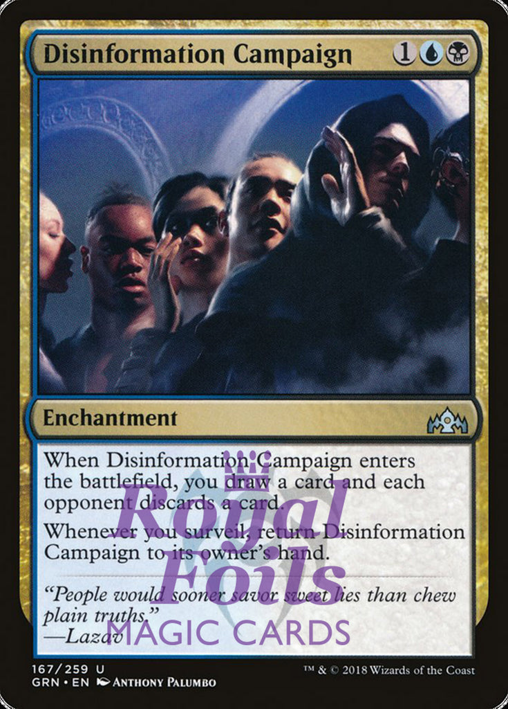 Disinformation Campaign 1x FOIL GRN MTG Guilds of Ravnica Uncommon MINT blue black Disinformation Campaign 1x FOIL GRN MTG Guilds of Ravnica Uncommon MINT blue black
