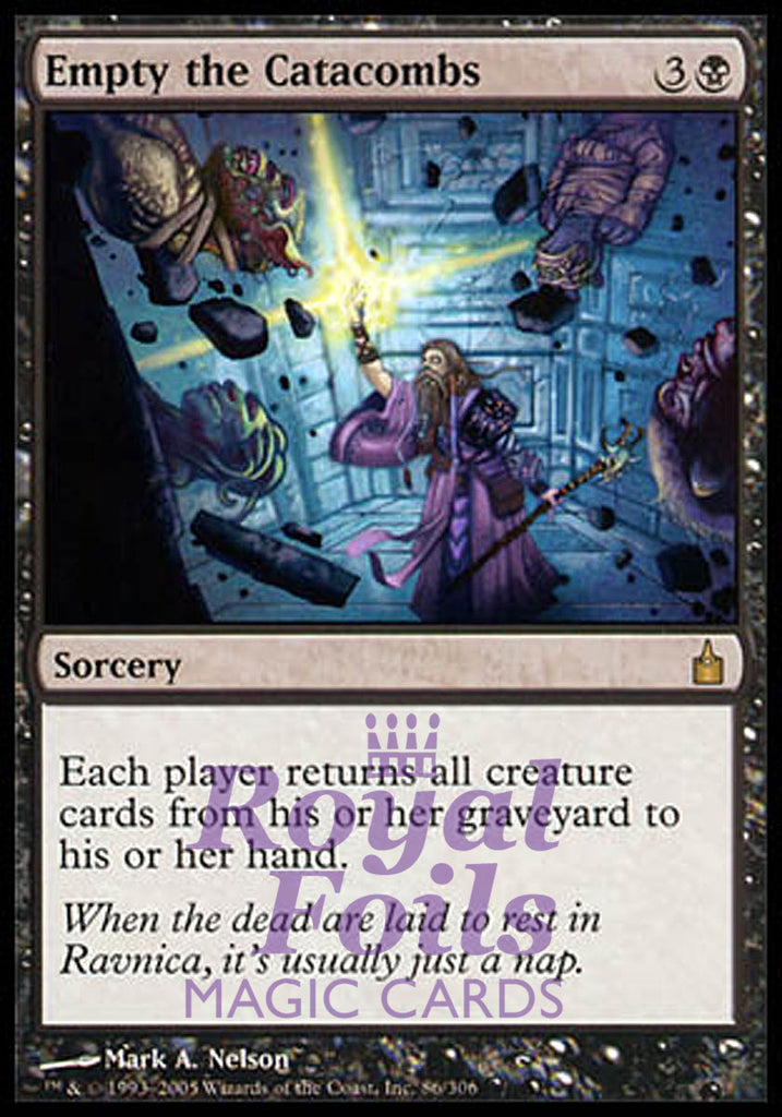 Empty the Catacombs 1x FOIL RAV MTG Ravnica Rare MINT black Empty the Catacombs 1x FOIL RAV MTG Ravnica Rare MINT black