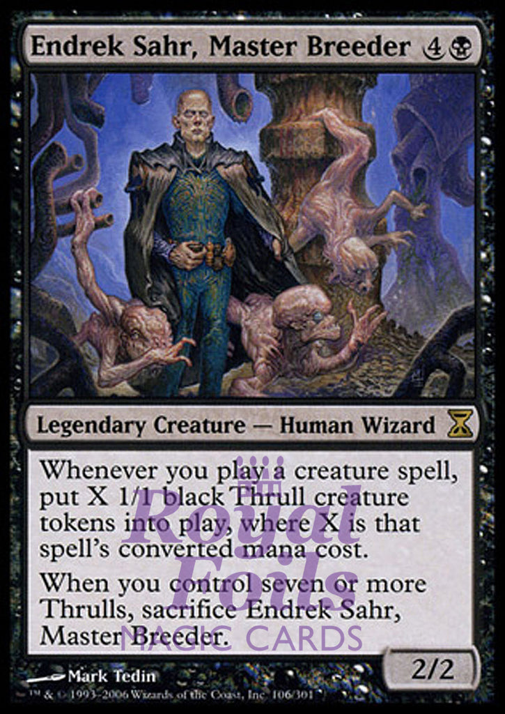 Endrek Sahr Master Breeder 1x FOIL TSP MTG Time Spiral Rare MINT black Endrek Sahr Master Breeder 1x FOIL TSP MTG Time Spiral Rare MINT black