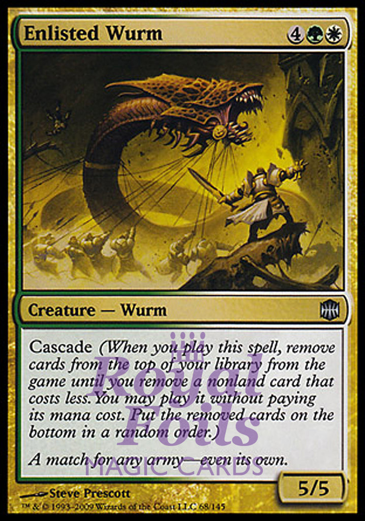 Enlisted Wurm 2x FOIL ARB MTG Alara Reborn Uncommon MINT white green Enlisted Wurm 2x FOIL ARB MTG Alara Reborn Uncommon MINT white green