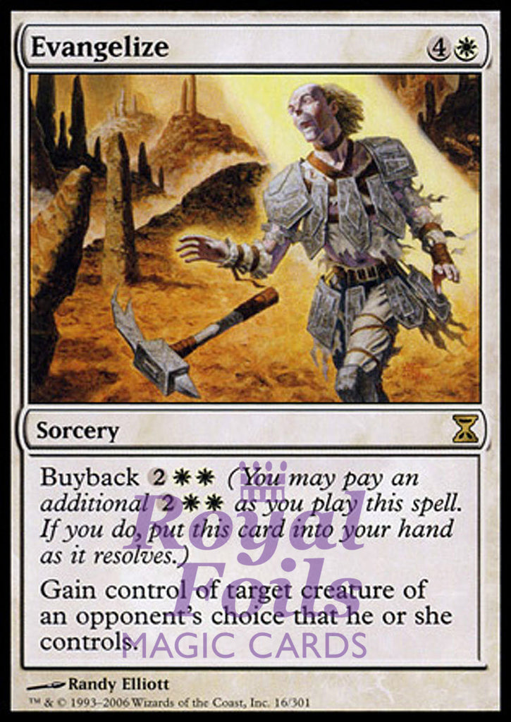 Evangelize 1x FOIL TSP MTG Time Spiral Rare MINT white Evangelize 1x FOIL TSP MTG Time Spiral Rare MINT white