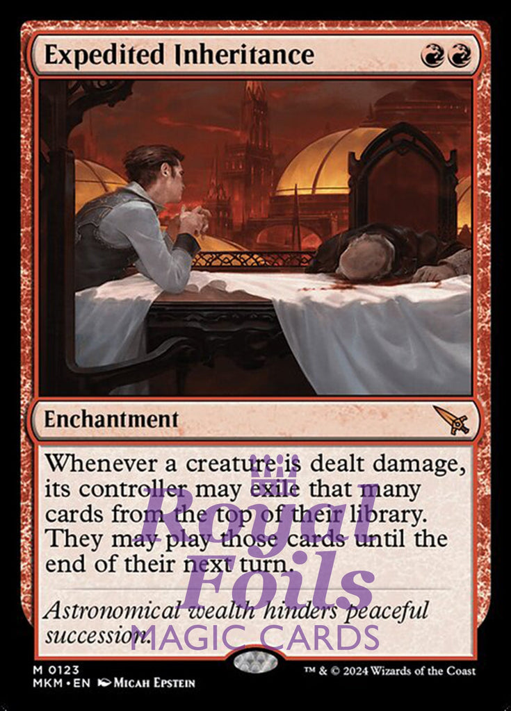 Expedited Inheritance 1x FOIL MTG Murders at Karlov Manor MKM Mythic MINT red Expedited Inheritance 1x FOIL MTG Murders at Karlov Manor MKM Mythic MINT red