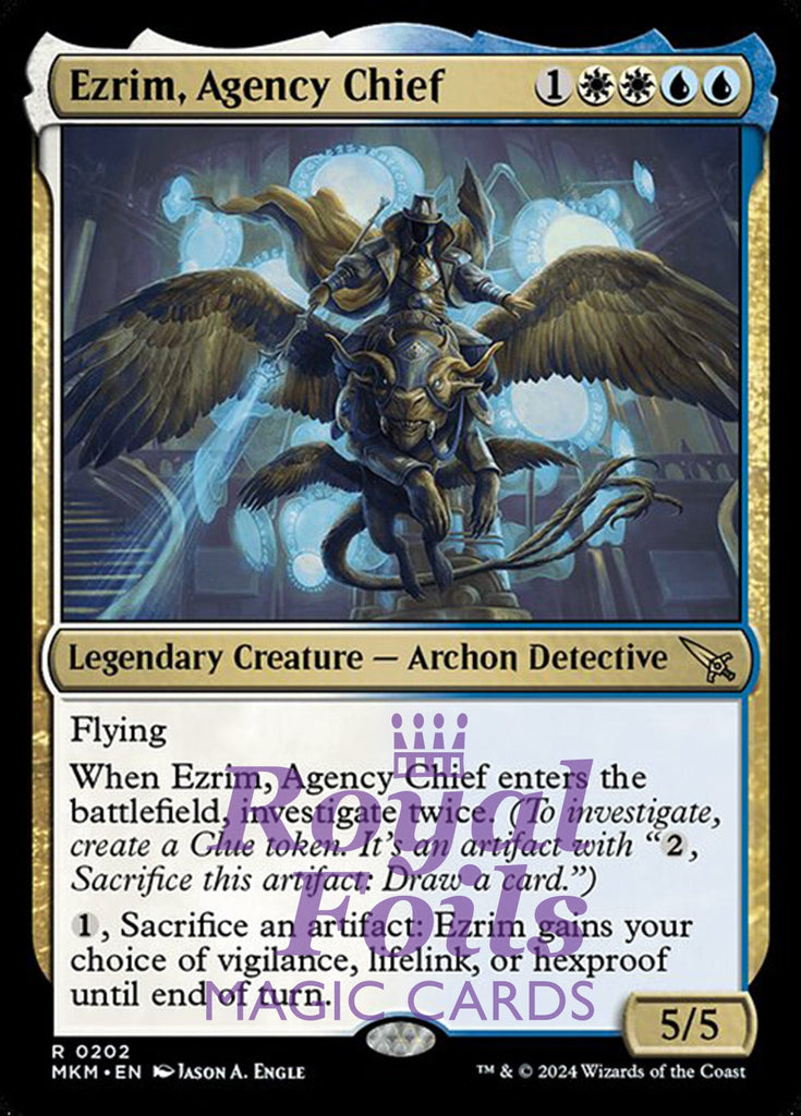 Ezrim, Agency Chief 2x FOIL MTG Murders at Karlov Manor MKM Rare MINT white blue Ezrim, Agency Chief 2x FOIL MTG Murders at Karlov Manor MKM Rare MINT white blue