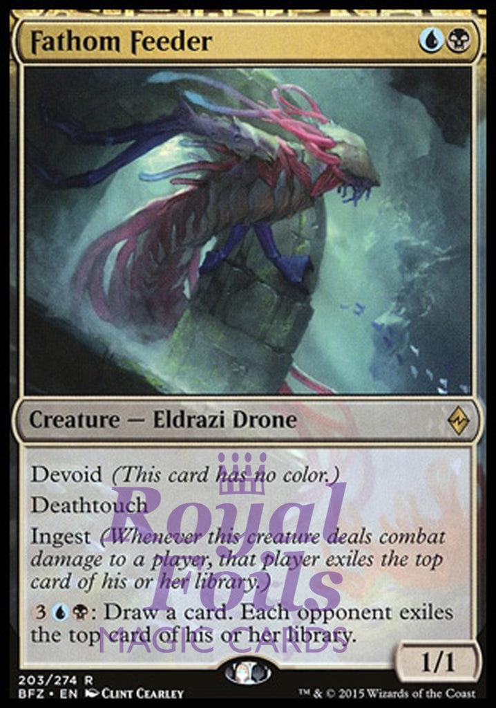 Fathom Feeder 1x FOIL BFZ MTG Battle for Zendikar Rare MINT blue black Fathom Feeder 1x FOIL BFZ MTG Battle for Zendikar Rare MINT blue black