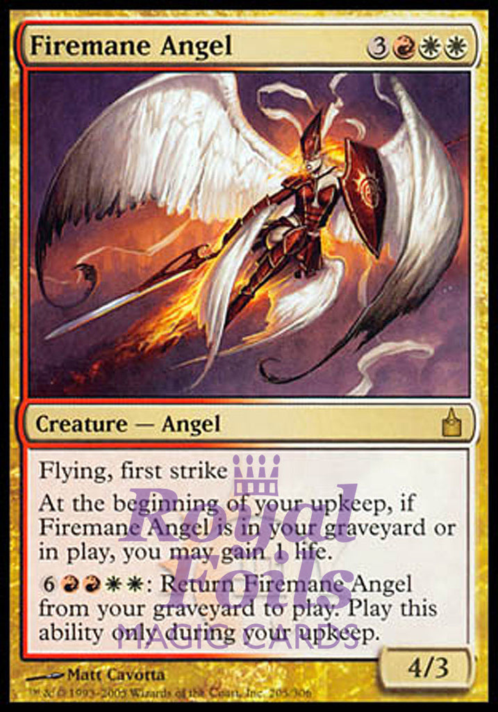 Firemane Angel 1x FOIL RAV MTG Ravnica Rare MINT red white Firemane Angel 1x FOIL RAV MTG Ravnica Rare MINT red white