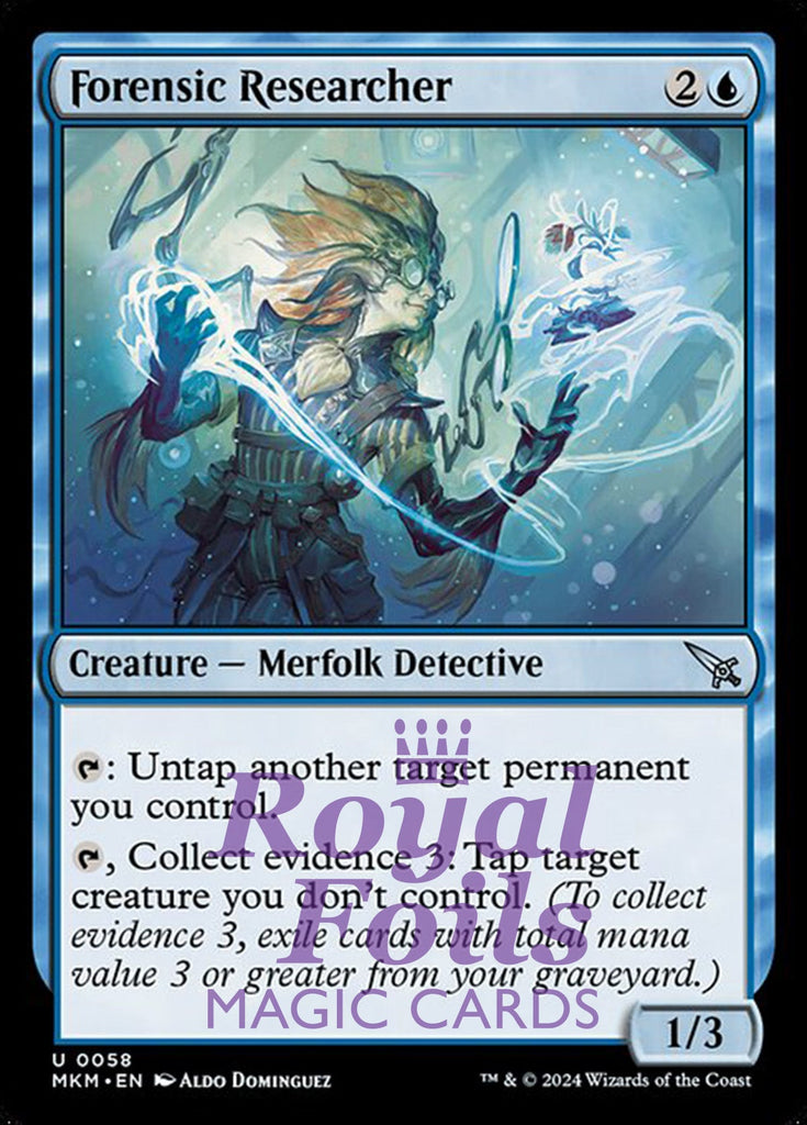 Forensic Researcher 4x FOIL MTG Murders at Karlov Manor MKM Uncommon MINT blue Forensic Researcher 4x FOIL MTG Murders at Karlov Manor MKM Uncommon MINT blue