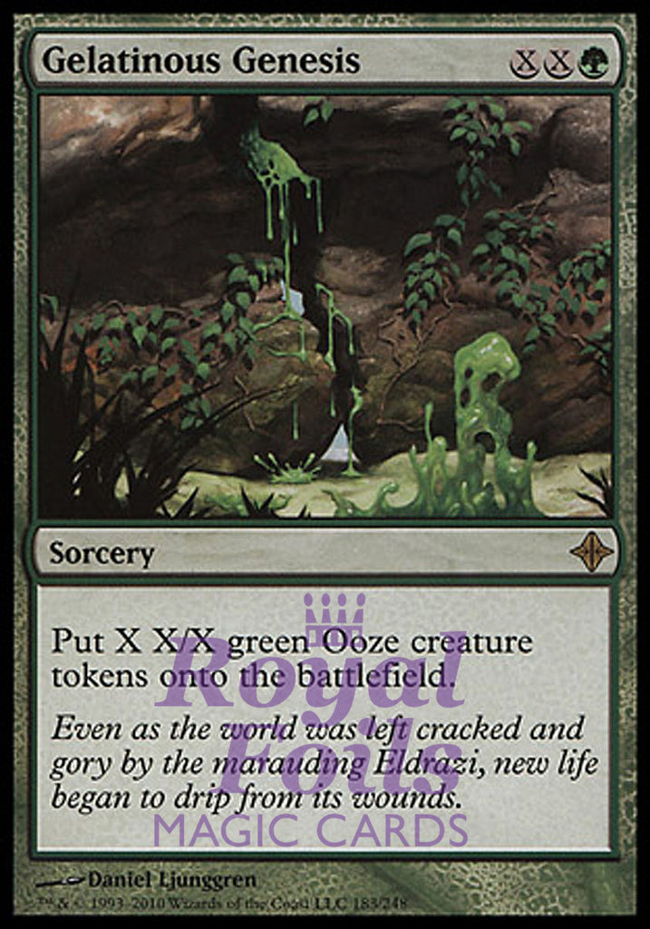 Gelatinous Genesis 1x FOIL ROE MTG Rise of Eldrazi Rare MINT green Gelatinous Genesis 1x FOIL ROE MTG Rise of Eldrazi Rare MINT green