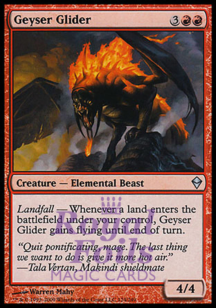Geyser Glider 2x FOIL ZEN MTG Zendikar Uncommon MINT red Geyser Glider 2x FOIL ZEN MTG Zendikar Uncommon MINT red