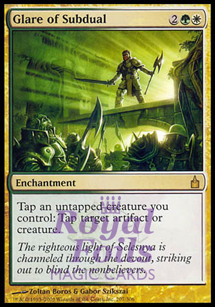 Glare of Subdual 1x FOIL RAV MTG Ravnica Rare MINT green white Glare of Subdual 1x FOIL RAV MTG Ravnica Rare MINT green white