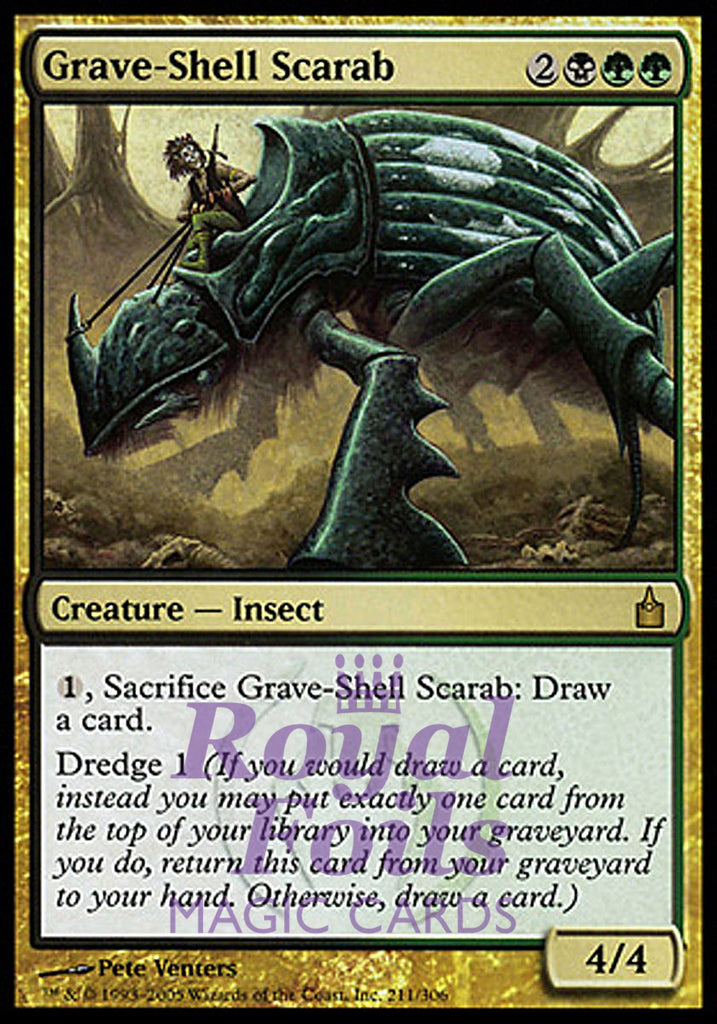 Grave-Shell Scarab 1x FOIL RAV MTG Ravnica Rare MINT black green Grave-Shell Scarab 1x FOIL RAV MTG Ravnica Rare MINT black green