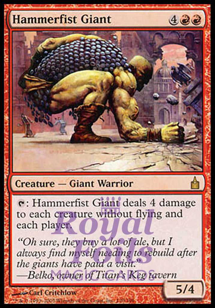 Hammerfist Giant 1x FOIL RAV MTG Ravnica Rare MINT red Hammerfist Giant 1x FOIL RAV MTG Ravnica Rare MINT red
