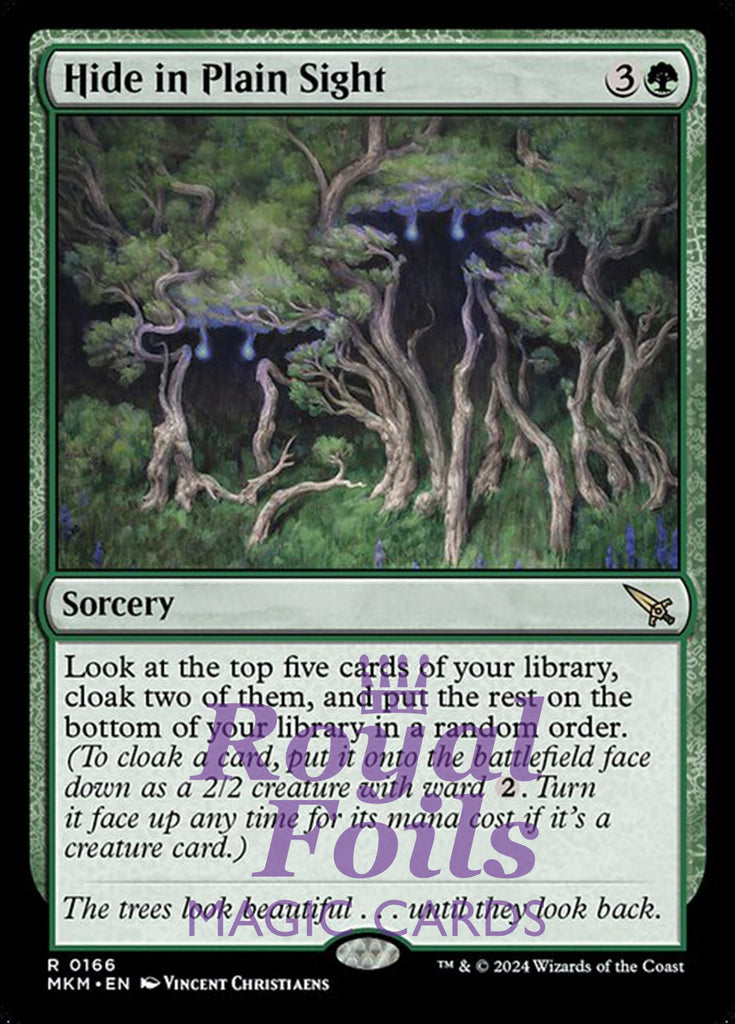 Hide in Plain Sight 2x FOIL MTG Murders at Karlov Manor MKM Rare MINT green Hide in Plain Sight 2x FOIL MTG Murders at Karlov Manor MKM Rare MINT green