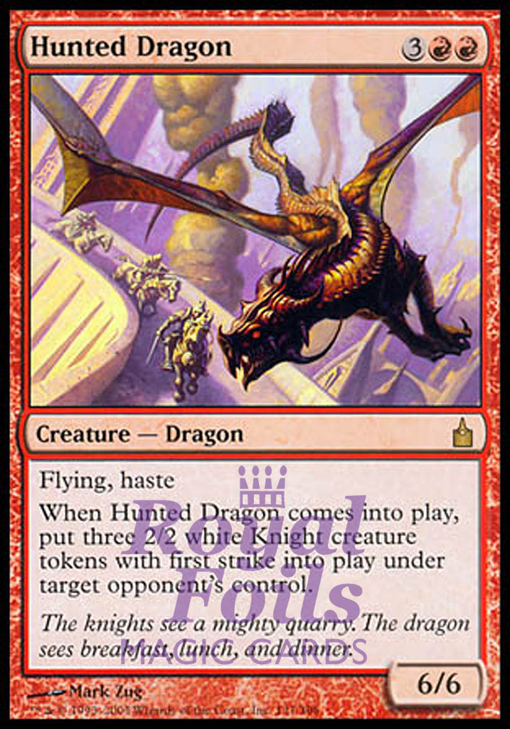 Hunted Dragon 1x FOIL RAV MTG Ravnica Rare MINT red Hunted Dragon 1x FOIL RAV MTG Ravnica Rare MINT red