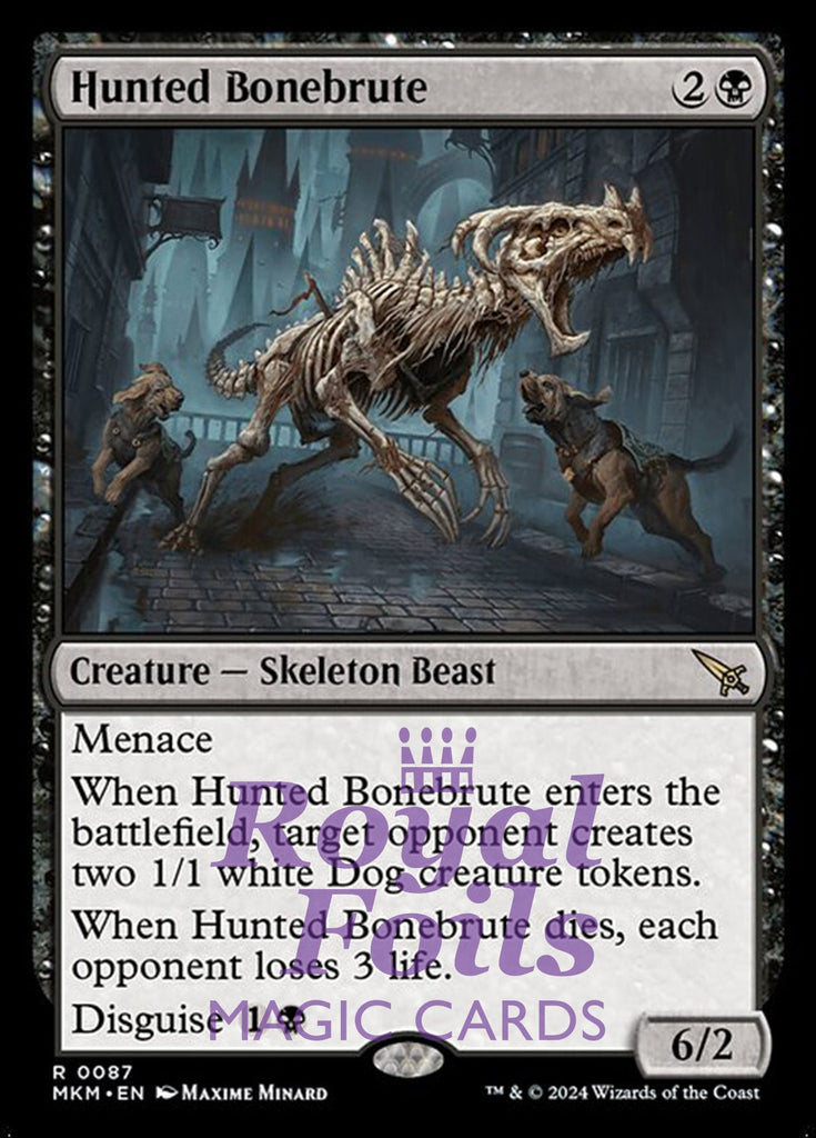Hunted Bonebrute 2x FOIL MTG Murders at Karlov Manor MKM Rare MINT black Hunted Bonebrute 2x FOIL MTG Murders at Karlov Manor MKM Rare MINT black