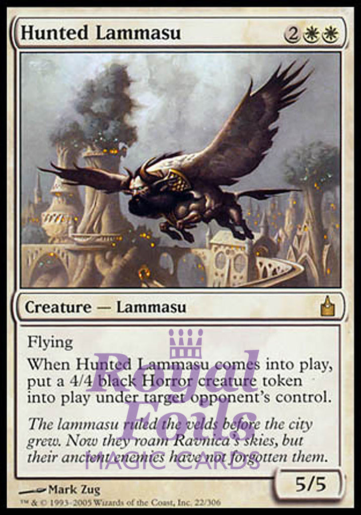 Hunted Lammasu 1x FOIL RAV MTG Ravnica Rare MINT white Hunted Lammasu 1x FOIL RAV MTG Ravnica Rare MINT white