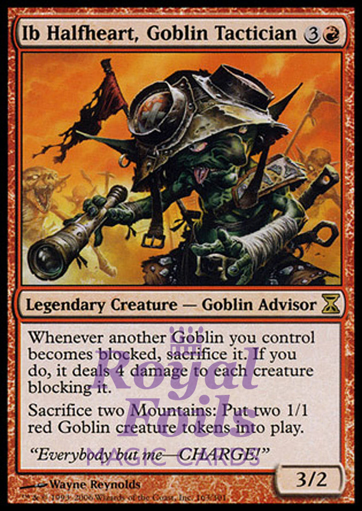 Ib Halfheart, Goblin Tactician 1x FOIL TSP MTG Time Spiral Rare MINT red Ib Halfheart, Goblin Tactician 1x FOIL TSP MTG Time Spiral Rare MINT red