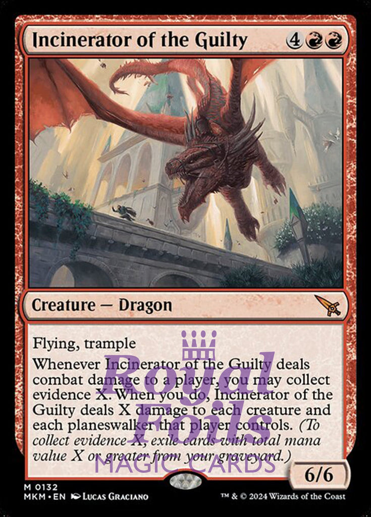 Incinerator of the Guilty 1x FOIL MTG Murders at Karlov Manor MKM Mythic MINT red Incinerator of the Guilty 1x FOIL MTG Murders at Karlov Manor MKM Mythic MINT red